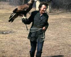 Frances with Eagle. Circa 1960s/1970s. (Photo courtesy of Harv Radke.)
