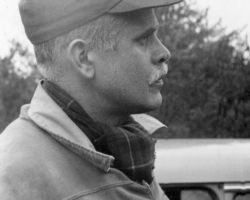 Frederick dressed for the field. 1958. (Photo by Elva Hamerstrom Paulson.)